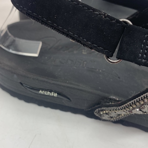 Sketchers Black embellished thong sandals Size 10 SKT5010A - Picture 4 of 9